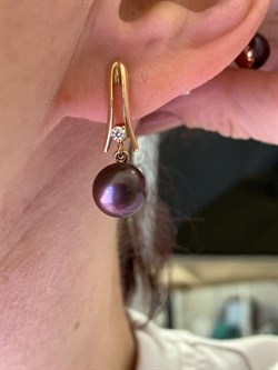 *Серьги Шоколадный Жемчуг д.9,5-10 цв Красное арт. 2.0559.0.d-880 Вес 5,9 г - фото 301484 *Серьги Шоколадный Жемчуг д.9,5-10 цв Красное арт. 2.0559.0.d-880 Вес 5,9 г - фото 301484