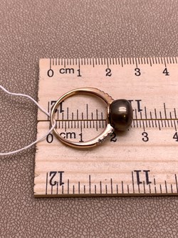 *Кольцо р.18 Шоколадный Жемчуг д.10-10,5 цв Красное д.10-10,5 арт. 1.0815.0.b-414 Вес 3,1 г - фото 301488 *Кольцо р.18 Шоколадный Жемчуг д.10-10,5 цв Красное д.10-10,5 арт. 1.0815.0.b-414 Вес 3,1 г - фото 301488