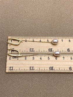 *Серьги Белый Жемчуг д.7-7,5 цв Лимонное арт. 02-2-724-0500-020-013 Вес 4,28 г - фото 301556 *Серьги Белый Жемчуг д.7-7,5 цв Лимонное арт. 02-2-724-0500-020-013 Вес 4,28 г - фото 301556