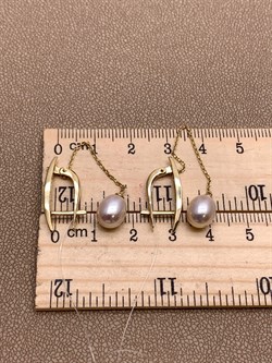 *Серьги Белый Жемчуг д.7-7,5 цв Лимонное арт. 02-2-724-0500-020-013 Вес 4,28 г - фото 301557 *Серьги Белый Жемчуг д.7-7,5 цв Лимонное арт. 02-2-724-0500-020-013 Вес 4,28 г - фото 301557