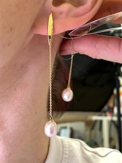 *Серьги Белый Жемчуг д.7-7,5 цв Лимонное арт. 02-2-724-0500-020-013 Вес 4,28 г - фото 301558 *Серьги Белый Жемчуг д.7-7,5 цв Лимонное арт. 02-2-724-0500-020-013 Вес 4,28 г - фото 301558