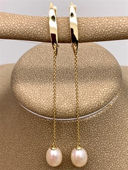 *Серьги Белый Жемчуг д.7-7,5 цв Лимонное арт. 02-2-724-0500-020-013 Вес 4,28 г - фото 301559 *Серьги Белый Жемчуг д.7-7,5 цв Лимонное арт. 02-2-724-0500-020-013 Вес 4,28 г - фото 301559