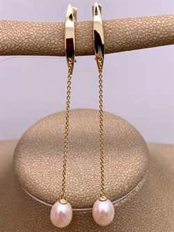 *Серьги Белый Жемчуг д.7-7,5 цв Лимонное арт. 02-2-724-0500-020-013 Вес 4,28 г - фото 301561 *Серьги Белый Жемчуг д.7-7,5 цв Лимонное арт. 02-2-724-0500-020-013 Вес 4,28 г - фото 301561