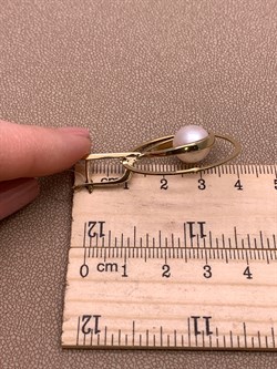*Серьги Белый Жемчуг д.10-10,5 цв Лимонное арт. 02-2-774-0500-020-077 Вес 9,26 г - фото 301566 *Серьги Белый Жемчуг д.10-10,5 цв Лимонное арт. 02-2-774-0500-020-077 Вес 9,26 г - фото 301566