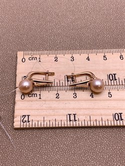 *Серьги Розовый Жемчуг д.8-8,5 цв Красное арт. 02-2-635-5700-010-086 Вес 3,79 г - фото 301611 *Серьги Розовый Жемчуг д.8-8,5 цв Красное арт. 02-2-635-5700-010-086 Вес 3,79 г - фото 301611