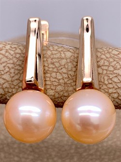 *Серьги Розовый Жемчуг д.8-8,5 цв Красное арт. 02-2-635-5700-010-086 Вес 3,79 г - фото 301615 *Серьги Розовый Жемчуг д.8-8,5 цв Красное арт. 02-2-635-5700-010-086 Вес 3,79 г - фото 301615