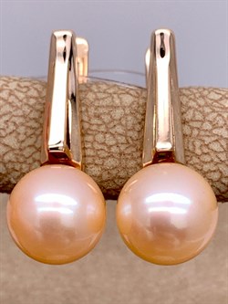 *Серьги Розовый Жемчуг д.8-8,5 цв Красное арт. 02-2-635-5700-010-086 Вес 3,79 г - фото 301618 *Серьги Розовый Жемчуг д.8-8,5 цв Красное арт. 02-2-635-5700-010-086 Вес 3,79 г - фото 301618