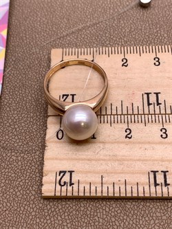 *Кольцо р.17,5 Белый Жемчуг д.10-10,5 цв Красное арт. 01-2-811-0500-010-936 Вес 3,17 г - фото 301658 *Кольцо р.17,5 Белый Жемчуг д.10-10,5 цв Красное арт. 01-2-811-0500-010-936 Вес 3,17 г - фото 301658