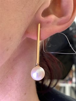 *Серьги Белый Жемчуг д.10-10,5 цв Красное арт. 02-2-813-0500-010-365 Вес 5,76 г - фото 301689 *Серьги Белый Жемчуг д.10-10,5 цв Красное арт. 02-2-813-0500-010-365 Вес 5,76 г - фото 301689