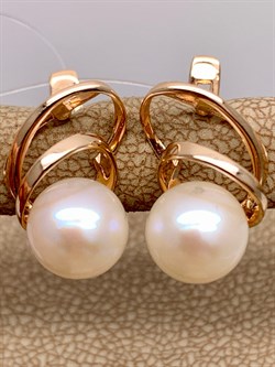 *Серьги Белый Жемчуг д.8-8,5 цв Красное арт. 02-2-113-0500-010-225 Вес 4,04 г - фото 301756 *Серьги Белый Жемчуг д.8-8,5 цв Красное арт. 02-2-113-0500-010-225 Вес 4,04 г - фото 301756