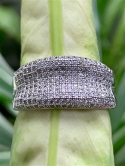 *Кольцо р.18,5 Белый Фианит Микро Вставки арт. 4850R60128rg-413 Вес 5,6 г - фото 302039
