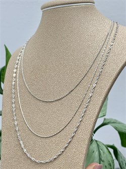 *Колье р.40 Фантазия 3 ряда Якорь Снейк Сингапур арт. 0323R004L40-121, (Вес 3,54 г) - фото 303205 *Колье р.40 Фантазия 3 ряда Якорь Снейк Сингапур арт. 0323R004L40-121, (Вес 3,54 г) - фото 303205