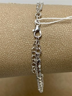 *Браслет р.18-21 Фантазия 2 ряда Роло гладкая Кубики с подвеской Звезда арт. 032282R014L18-870 Вес 4,06 г - фото 303217 *Браслет р.18-21 Фантазия 2 ряда Роло гладкая Кубики с подвеской Звезда арт. 032282R014L18-870 Вес 4,06 г - фото 303217