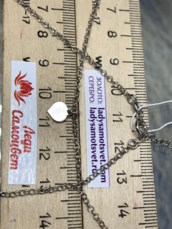 *Цепь р.40-45 Якорная роло с подвеской сердце арт. 0382R02503L40-491 Вес 3,13 г - фото 303260 *Цепь р.40-45 Якорная роло с подвеской сердце арт. 0382R02503L40-491 Вес 3,13 г - фото 303260