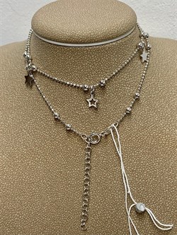 *Цепь р.40-45 Перлина с подвесками Звезды арт. 0382R206L40-641 Вес 4,77 г - фото 303274 *Цепь р.40-45 Перлина с подвесками Звезды арт. 0382R206L40-641 Вес 4,77 г - фото 303274