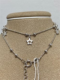 *Цепь р.40-45 Перлина с подвесками Звезды арт. 0382R206L40-641 Вес 4,77 г - фото 303278 *Цепь р.40-45 Перлина с подвесками Звезды арт. 0382R206L40-641 Вес 4,77 г - фото 303278