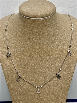 *Цепь р.35-40 Перлина с подвесками Звезды арт. 0382R206L35-984 Вес 4,31 г - фото 303284 *Цепь р.35-40 Перлина с подвесками Звезды арт. 0382R206L35-984 Вес 4,31 г - фото 303284