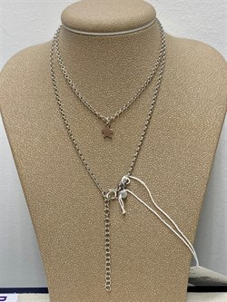 *Цепь р.35-40 Фантазия Роло с подвеской Звезда арт. 0382R02502L35-485 Вес 2,77 г - фото 303400 *Цепь р.35-40 Фантазия Роло с подвеской Звезда арт. 0382R02502L35-485 Вес 2,77 г - фото 303400