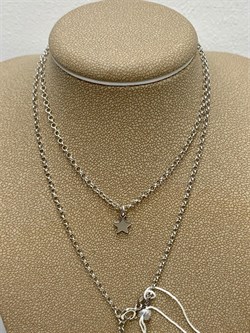 *Цепь р.35-40 Фантазия Роло с подвеской Звезда арт. 0382R02502L35-485 Вес 2,77 г - фото 303401 *Цепь р.35-40 Фантазия Роло с подвеской Звезда арт. 0382R02502L35-485 Вес 2,77 г - фото 303401