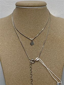 *Цепь р.35-40 Инфинити коробочка Венецианская с подвеской Четырехлистник арт. 0382R01505L35-018 Вес 1,99 г - фото 303427