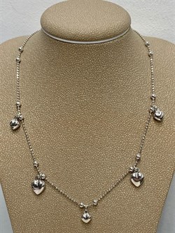 *Цепь р.35-40 Перлина с подвесками сердца арт. 0382R216L35-377 Вес 5,66 г - фото 303445 *Цепь р.35-40 Перлина с подвесками сердца арт. 0382R216L35-377 Вес 5,66 г - фото 303445