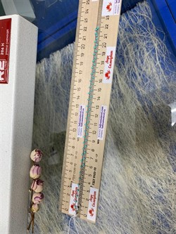 *Цепь р.40 Фантазия с шариками с эмалью цв Бирюзовый арт. 0382R082L40tr-069 (Вес 2,95 г) - фото 303531