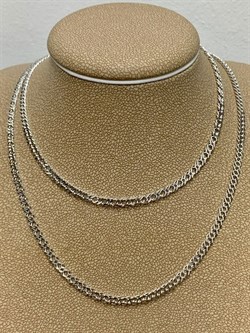 *Цепь р.45 Двойной ромб арт. 0404R050L45-050, (Вес 5,37 г) - фото 303573