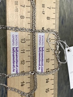 *Цепь р.45 Двойной ромб арт. 0404R050L45-050, (Вес 5,37 г) - фото 303577