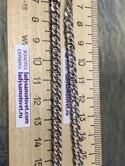 *Цепь р.55 Двойной ромб арт. 0408R100L55-877, (Вес 24,51 г) - фото 303795