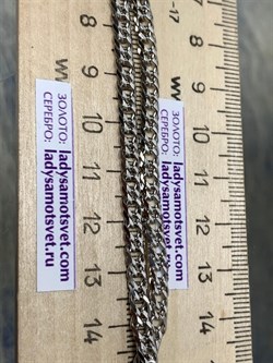 *Цепь р.60 Двойной ромб арт. 0408R080L60-426, (Вес 17,21 г) - фото 303811