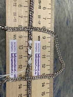 *Цепь р.60 Двойной ромб арт. 0408R080L60-426, (Вес 17,21 г) - фото 303813