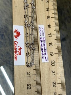 *Цепь р.80 арт. 074259R030L80-621, Роло плоская с шариками 3 мм (Вес 4,5 г) - фото 304141