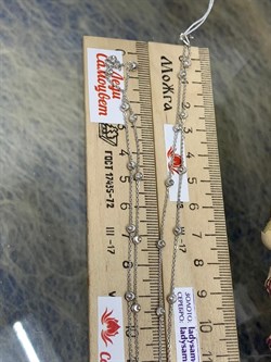 *Цепь р.80 арт. 074259R030L80-621, Роло плоская с шариками 3 мм (Вес 4,5 г) - фото 304143