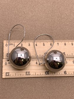 *Серьги Петли Шары арт. 37-СР1275-14 Вес 22,57 г - фото 304855