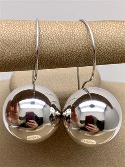 *Серьги Петли Шары арт. 37-СР1275-14 Вес 22,57 г - фото 304858