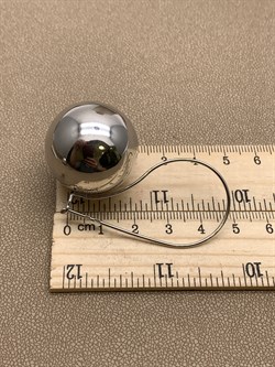 *Серьги Петли Шары арт. 37-СР1275-14 Вес 22,57 г - фото 304860