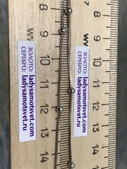 *Цепь р.45+ Коробочка Венецианская с шариками арт. 141163R015L45-921 (Вес 3,31 г) - фото 305117 *Цепь р.45+ Коробочка Венецианская с шариками арт. 141163R015L45-921 (Вес 3,31 г) - фото 305117