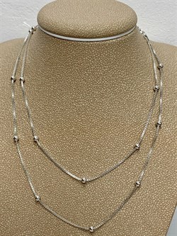 *Цепь р.40+ Коробочка Венецианская с шариками арт. 141163R015L40-049 (Вес 2,93 г) - фото 305124 *Цепь р.40+ Коробочка Венецианская с шариками арт. 141163R015L40-049 (Вес 2,93 г) - фото 305124