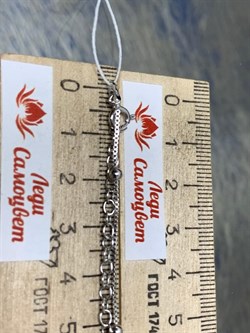 *Цепь р.40+ Коробочка Венецианская с шариками арт. 141163R015L40-049 (Вес 2,93 г) - фото 305126 *Цепь р.40+ Коробочка Венецианская с шариками арт. 141163R015L40-049 (Вес 2,93 г) - фото 305126