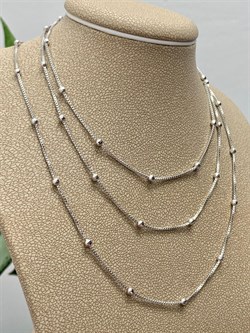 *Цепь р.80 Коробочка с шариками 2,5 мм Диско арт. 140058R050L80-548 (Вес 4,7 г) - фото 305234 *Цепь р.80 Коробочка с шариками 2,5 мм Диско арт. 140058R050L80-548 (Вес 4,7 г) - фото 305234