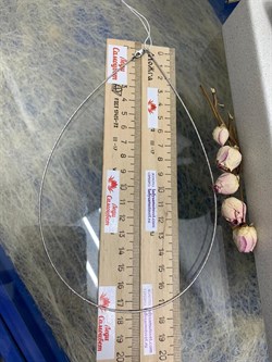 *Струна р.45 полужесткая: Урагано с алмазной насечкой (покр: бел род)  арт. 420930R129L45-425, (Вес 5,0 г) - фото 305829