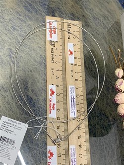 *Струна р.80 полужесткая: Урагано с алмазной насечкой (покр: бел род)  арт. 420930R129L80-289, (Вес 8,79 г) - фото 305904