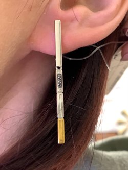 *Серьги Черный Бр. арт. С1458/Ag-605ПОЗ-487 вес 4,49 г - фото 306156 *Серьги Черный Бр. арт. С1458/Ag-605ПОЗ-487 вес 4,49 г - фото 306156