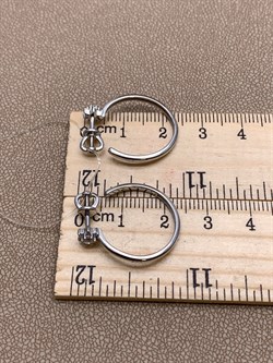 *Серьги Пусеты Конго Белый Фианит арт. С1122/Ag-610-350 вес 2,9 г - фото 306168 *Серьги Пусеты Конго Белый Фианит арт. С1122/Ag-610-350 вес 2,9 г - фото 306168