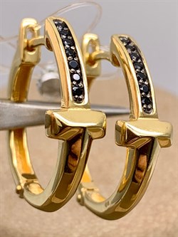 *Серьги Конго Черная Шпинель Пальмир арт. С1347/Ag-607/1ПОЗ-305 вес 4,69 г - фото 306223 *Серьги Конго Черная Шпинель Пальмир арт. С1347/Ag-607/1ПОЗ-305 вес 4,69 г - фото 306223