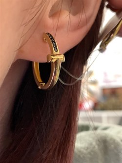 *Серьги Конго Черная Шпинель Пальмир арт. С1347/Ag-607/1ПОЗ-305 вес 4,69 г - фото 306225 *Серьги Конго Черная Шпинель Пальмир арт. С1347/Ag-607/1ПОЗ-305 вес 4,69 г - фото 306225