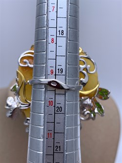 *Кольцо р.19,5 Королевский Янтарь Жемчуг Эмаль Эксклюзив арт. 720104п-057 Вес 23,31 г - фото 306611 *Кольцо р.19,5 Королевский Янтарь Жемчуг Эмаль Эксклюзив арт. 720104п-057 Вес 23,31 г - фото 306611