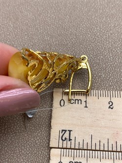 *Серьги Королевский Янтарь Жемчуг Эксклюзив арт. 721044п-405 Вес 11,97 г - фото 306656 *Серьги Королевский Янтарь Жемчуг Эксклюзив арт. 721044п-405 Вес 11,97 г - фото 306656