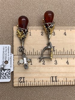 *Серьги Янтарь арт. 45021000098-198 Вес 6,71 г - фото 307289 *Серьги Янтарь арт. 45021000098-198 Вес 6,71 г - фото 307289