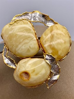 *Брошь Королевский Янтарь Эксклюзив арт. 725094п-25,33-653 Вес 25,33 г - фото 307460